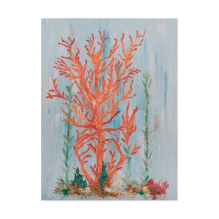 Olivia Brewington 'Painterly Coral Ii' Canvas Art,18x24